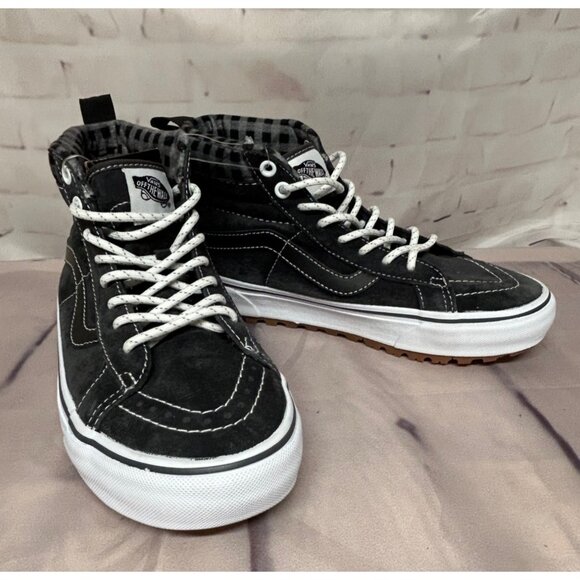 Vans Other - Vans Sk8 Hi MTE Sneakers Mens 5.5 Dark Gray Suede Canvas High Top Skate Shoes